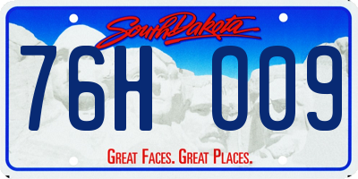 SD license plate 76HO09