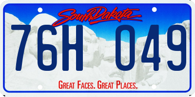 SD license plate 76HO49