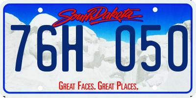 SD license plate 76HO50