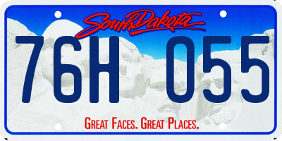 SD license plate 76HO55