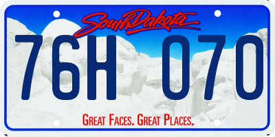 SD license plate 76HO70