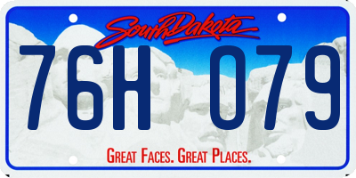 SD license plate 76HO79