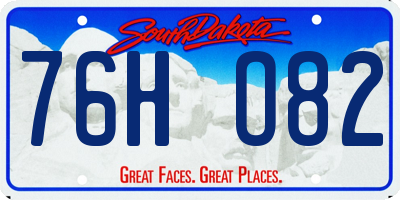SD license plate 76HO82