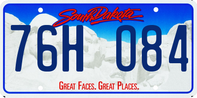 SD license plate 76HO84