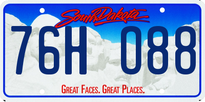 SD license plate 76HO88