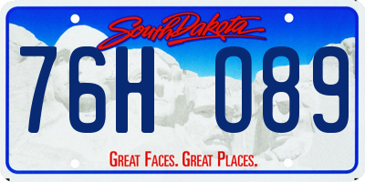 SD license plate 76HO89