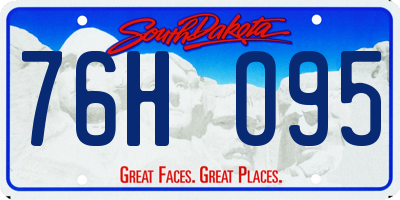 SD license plate 76HO95