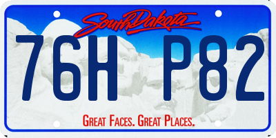 SD license plate 76HP82