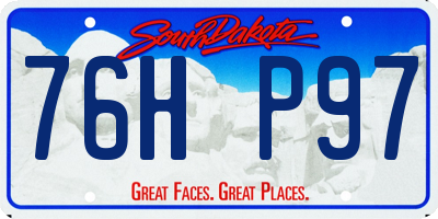 SD license plate 76HP97