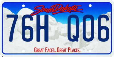 SD license plate 76HQ06