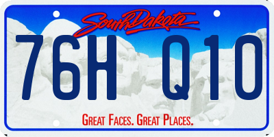 SD license plate 76HQ10