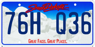 SD license plate 76HQ36