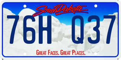 SD license plate 76HQ37