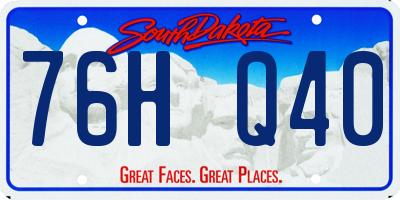 SD license plate 76HQ40