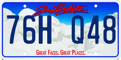 SD license plate 76HQ48