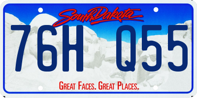 SD license plate 76HQ55