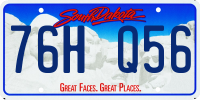 SD license plate 76HQ56