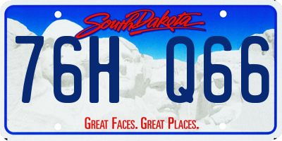 SD license plate 76HQ66