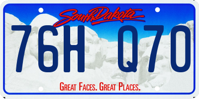 SD license plate 76HQ70
