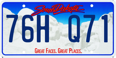 SD license plate 76HQ71