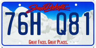 SD license plate 76HQ81