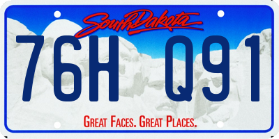 SD license plate 76HQ91