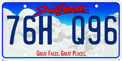 SD license plate 76HQ96
