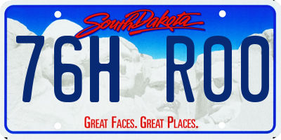 SD license plate 76HR00