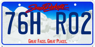 SD license plate 76HR02