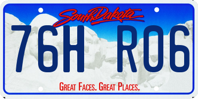 SD license plate 76HR06