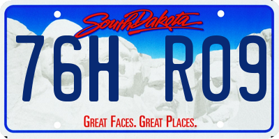 SD license plate 76HR09