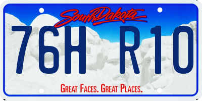 SD license plate 76HR10
