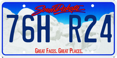 SD license plate 76HR24