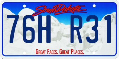 SD license plate 76HR31