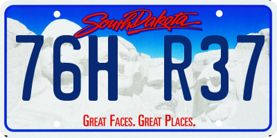 SD license plate 76HR37