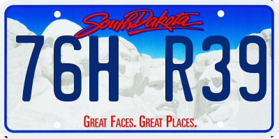 SD license plate 76HR39