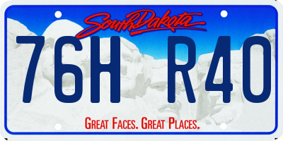 SD license plate 76HR40