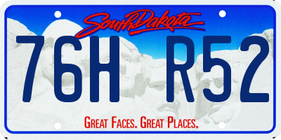 SD license plate 76HR52