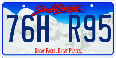 SD license plate 76HR95