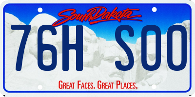 SD license plate 76HS00