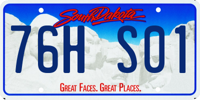 SD license plate 76HS01
