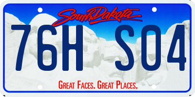 SD license plate 76HS04