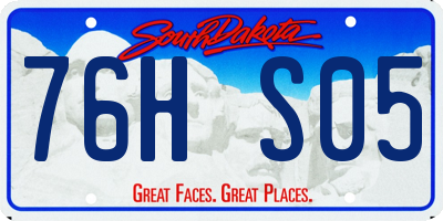 SD license plate 76HS05