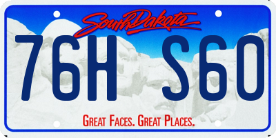 SD license plate 76HS60