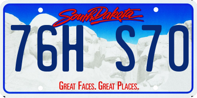 SD license plate 76HS70