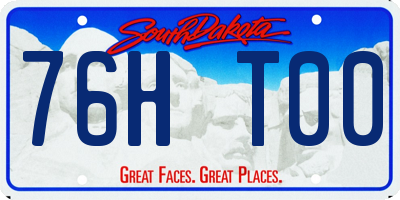 SD license plate 76HT00