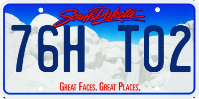SD license plate 76HT02