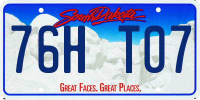 SD license plate 76HT07