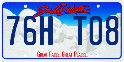 SD license plate 76HT08