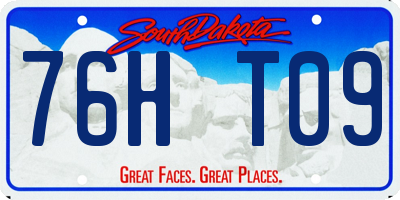 SD license plate 76HT09